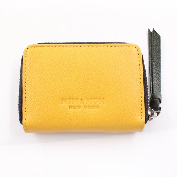 NEW Frodo Leather Zip Around Wallet in Golden Glow with All-Over Eye Embroidery - Picture 3 of 10